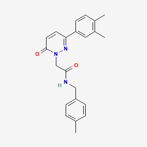 2-[3-(3,4-dimethylphenyl)-6-oxopyridazin-1-yl]-N-[(4-methylphenyl)methyl]acetamide