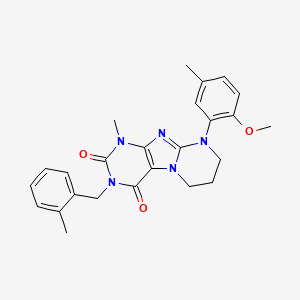9-(2-methoxy-5-methylphenyl)-1-methyl-3-(2-methylbenzyl)-6,7,8,9-tetrahydropyrimido[2,1-f]purine-2,4(1H,3H)-dione