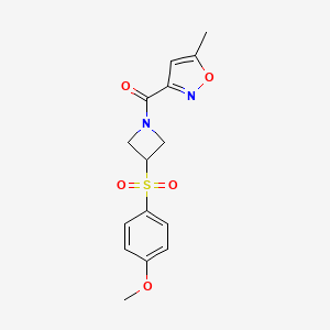 (3-((4-Methoxyphenyl)sulfonyl)azetidin-1-yl)(5-methylisoxazol-3-yl)methanone