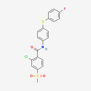 2-chloro-N-{4-[(4-fluorophenyl)sulfanyl]phenyl}-4-(methylsulfonyl)benzenecarboxamide