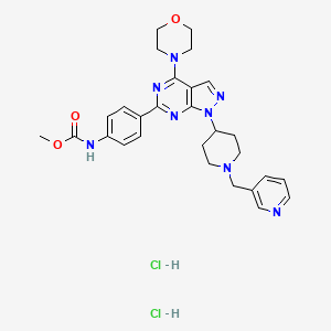 molecular formula C28H34Cl2N8O3 B2702772 WYE-687 dihydrochloride 
