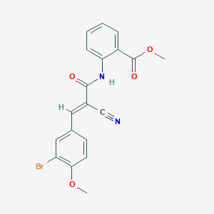 methyl 2-{[(2E)-3-(3-bromo-4-methoxyphenyl)-2-cyanoprop-2-enoyl]amino}benzoate