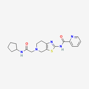 N-(5-(2-(cyclopentylamino)-2-oxoethyl)-4,5,6,7-tetrahydrothiazolo[5,4-c]pyridin-2-yl)picolinamide
