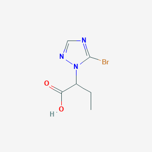 2-(5-bromo-1H-1,2,4-triazol-1-yl)butanoic acid