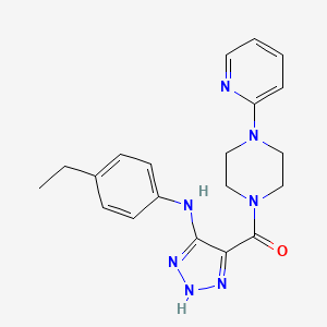 (5-((4-ethylphenyl)amino)-1H-1,2,3-triazol-4-yl)(4-(pyridin-2-yl)piperazin-1-yl)methanone