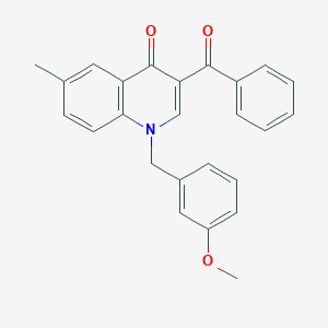 molecular formula C25H21NO3 B2702782 3-Benzoyl-1-[(3-methoxyphenyl)methyl]-6-methyl-1,4-dihydroquinolin-4-one CAS No. 865657-19-8