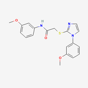 molecular formula C19H19N3O3S B2702807 N-(3-methoxyphenyl)-2-{[1-(3-methoxyphenyl)-1H-imidazol-2-yl]sulfanyl}acetamide CAS No. 851132-52-0