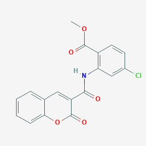 molecular formula C18H12ClNO5 B2702820 methyl 4-chloro-2-(2-oxo-2H-chromene-3-amido)benzoate CAS No. 868154-09-0