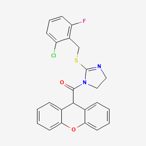 [2-[(2-chloro-6-fluorophenyl)methylsulfanyl]-4,5-dihydroimidazol-1-yl]-(9H-xanthen-9-yl)methanone