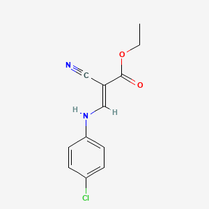 Ethyl 3-[(4-chlorophenyl)amino]-2-cyanoprop-2-enoate