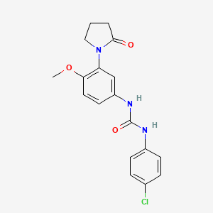 1-(4-Chlorophenyl)-3-(4-methoxy-3-(2-oxopyrrolidin-1-yl)phenyl)urea