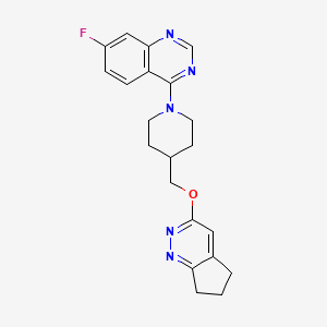 4-[4-(6,7-Dihydro-5H-cyclopenta[c]pyridazin-3-yloxymethyl)piperidin-1-yl]-7-fluoroquinazoline