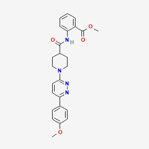 Methyl 2-(1-(6-(4-methoxyphenyl)pyridazin-3-yl)piperidine-4-carboxamido)benzoate
