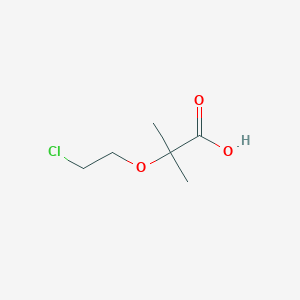 molecular formula C6H11ClO3 B2702846 2-(2-Chloroethoxy)-2-methylpropanoic acid CAS No. 1549532-87-7