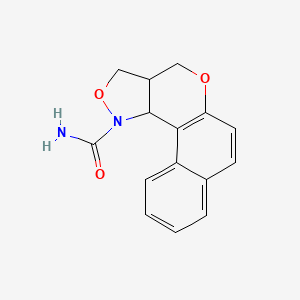 molecular formula C15H14N2O3 B2702869 3a,11c-dihydro-3H-benzo[5,6]chromeno[4,3-c]isoxazole-1(4H)-carboxamide CAS No. 477853-76-2