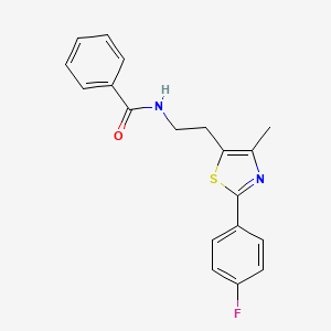 molecular formula C19H17FN2OS B2702895 N-{2-[2-(4-fluorophenyl)-4-methyl-1,3-thiazol-5-yl]ethyl}benzamide CAS No. 894001-98-0