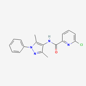 6-chloro-N-(3,5-dimethyl-1-phenyl-1H-pyrazol-4-yl)pyridine-2-carboxamide
