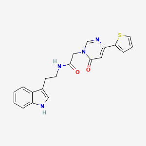 N-(2-(1H-indol-3-yl)ethyl)-2-(6-oxo-4-(thiophen-2-yl)pyrimidin-1(6H)-yl)acetamide