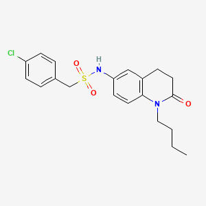 B2702917 N-(1-butyl-2-oxo-1,2,3,4-tetrahydroquinolin-6-yl)-1-(4-chlorophenyl)methanesulfonamide CAS No. 946326-22-3
