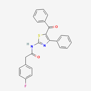 molecular formula C24H17FN2O2S B2702929 N-(5-benzoyl-4-phenyl-1,3-thiazol-2-yl)-2-(4-fluorophenyl)acetamide CAS No. 922576-64-5