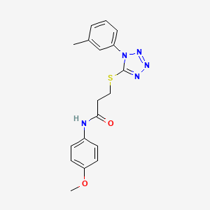 molecular formula C18H19N5O2S B2702931 N-(4-methoxyphenyl)-3-{[1-(3-methylphenyl)-1H-1,2,3,4-tetrazol-5-yl]sulfanyl}propanamide CAS No. 924828-27-3