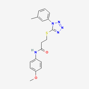 N-(4-methoxyphenyl)-3-{[1-(3-methylphenyl)-1H-tetrazol-5-yl]sulfanyl}propanamide