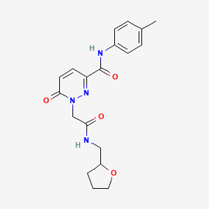 molecular formula C19H22N4O4 B2702935 N-(4-methylphenyl)-6-oxo-1-({[(oxolan-2-yl)methyl]carbamoyl}methyl)-1,6-dihydropyridazine-3-carboxamide CAS No. 946208-11-3