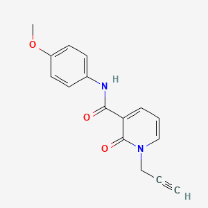 molecular formula C16H14N2O3 B2702937 N-(4-methoxyphenyl)-2-oxo-1-(prop-2-yn-1-yl)-1,2-dihydropyridine-3-carboxamide CAS No. 339028-30-7