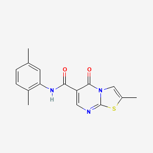 molecular formula C16H15N3O2S B2702944 N-(2,5-dimethylphenyl)-2-methyl-5-oxo-5H-[1,3]thiazolo[3,2-a]pyrimidine-6-carboxamide CAS No. 896340-32-2
