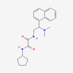 molecular formula C21H27N3O2 B2702949 N-cyclopentyl-N'-[2-(dimethylamino)-2-(naphthalen-1-yl)ethyl]ethanediamide CAS No. 941933-40-0