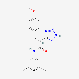 molecular formula C19H21N5O2 B2702979 N-(3,5-dimethylphenyl)-3-(4-methoxyphenyl)-2-(2H-tetrazol-5-yl)propanamide CAS No. 483993-06-2