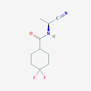 molecular formula C10H14F2N2O B2702986 N-[(1S)-1-cyanoethyl]-4,4-difluorocyclohexane-1-carboxamide CAS No. 2093472-06-9