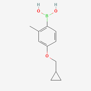 molecular formula C11H15BO3 B2702995 [4-(Cyclopropylmethoxy)-2-methylphenyl]boronic acid CAS No. 2246652-50-4
