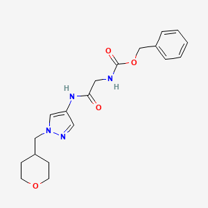 molecular formula C19H24N4O4 B2703053 benzyl N-[({1-[(oxan-4-yl)methyl]-1H-pyrazol-4-yl}carbamoyl)methyl]carbamate CAS No. 1706152-20-6
