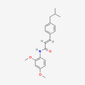 molecular formula C21H25NO3 B2703054 N-(2,4-Dimethoxyphenyl)-3-(4-(2-methylpropyl)phenyl)prop-2-enamide CAS No. 329777-60-8