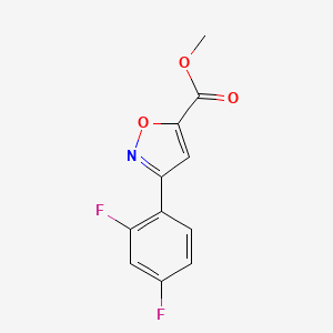 molecular formula C11H7F2NO3 B2703058 Methyl 3-(2,4-difluorophenyl)-1,2-oxazole-5-carboxylate CAS No. 2361643-73-2
