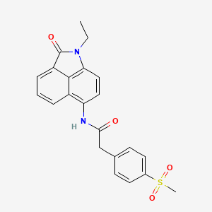 molecular formula C22H20N2O4S B2703075 N-(1-ethyl-2-oxo-1,2-dihydrobenzo[cd]indol-6-yl)-2-(4-(methylsulfonyl)phenyl)acetamide CAS No. 919848-99-0