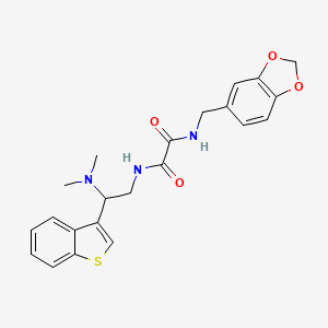 N1-(2-(benzo[b]thiophen-3-yl)-2-(dimethylamino)ethyl)-N2-(benzo[d][1,3]dioxol-5-ylmethyl)oxalamide