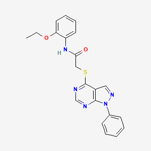 molecular formula C21H19N5O2S B2703080 N-(2-ethoxyphenyl)-2-({1-phenyl-1H-pyrazolo[3,4-d]pyrimidin-4-yl}sulfanyl)acetamide CAS No. 483984-58-3