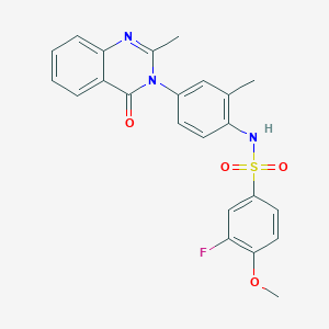 3-fluoro-4-methoxy-N-(2-methyl-4-(2-methyl-4-oxoquinazolin-3(4H)-yl)phenyl)benzenesulfonamide