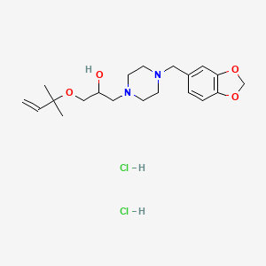 1-(4-(Benzo[d][1,3]dioxol-5-ylmethyl)piperazin-1-yl)-3-((2-methylbut-3-en-2-yl)oxy)propan-2-ol dihydrochloride