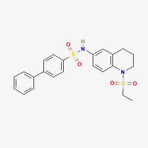 B2703113 N-(1-(ethylsulfonyl)-1,2,3,4-tetrahydroquinolin-6-yl)-[1,1'-biphenyl]-4-sulfonamide CAS No. 941949-89-9
