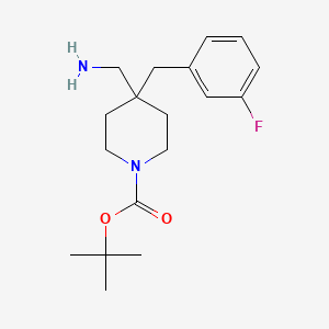 molecular formula C18H27FN2O2 B2703120 tert-Butyl 4-(aminomethyl)-4-(3-fluorobenzyl)piperidine-1-carboxylate CAS No. 1779134-35-8