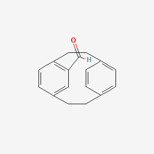molecular formula C17H16O B2703122 Tricyclo[8.2.2.24,7]hexadeca-4,6,10,12,13,15-hexaene-5-carboxaldehyde CAS No. 729-30-6