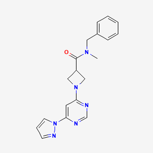 1-(6-(1H-pyrazol-1-yl)pyrimidin-4-yl)-N-benzyl-N-methylazetidine-3-carboxamide