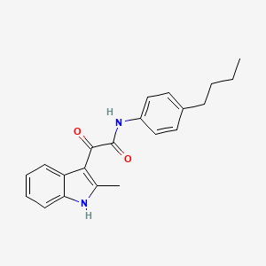 molecular formula C21H22N2O2 B2703142 N-(4-butylphenyl)-2-(2-methyl-1H-indol-3-yl)-2-oxoacetamide CAS No. 852369-16-5