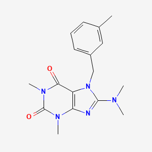 8-(dimethylamino)-1,3-dimethyl-7-[(3-methylphenyl)methyl]-2,3,6,7-tetrahydro-1H-purine-2,6-dione