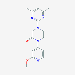 4-(4,6-Dimethylpyrimidin-2-yl)-1-(2-methoxypyridin-4-yl)piperazin-2-one