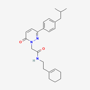 molecular formula C24H31N3O2 B2703158 N-(2-(cyclohex-1-en-1-yl)ethyl)-2-(3-(4-isobutylphenyl)-6-oxopyridazin-1(6H)-yl)acetamide CAS No. 1428380-47-5