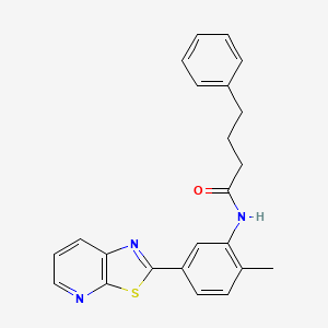 N-(2-methyl-5-(thiazolo[5,4-b]pyridin-2-yl)phenyl)-4-phenylbutanamide